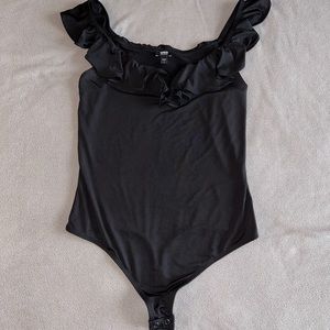 Black Sleeveless Bodysuit Top - Express Body Contour - Women’s M